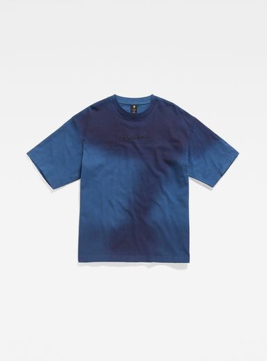 Hand Sprayed Boxy T-Shirt | ミディアムブルー | G-Star RAW® JP